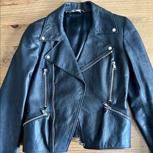 Alexander McQueen Women’s Leather Jacket Size 44 Italy (Medium)